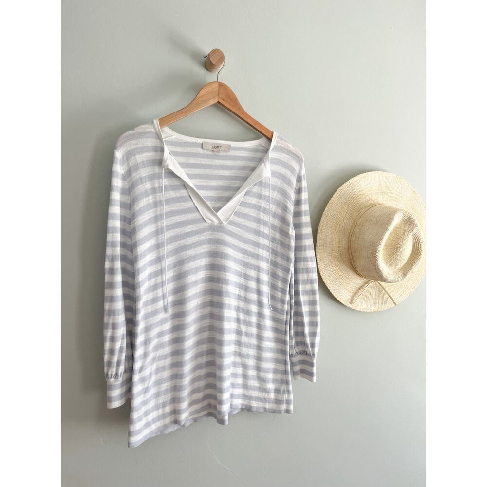 Loft | Blue and White Top | Sz S